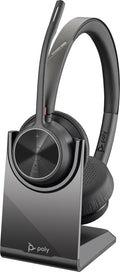 Auriculares Inalámbricos Poly Voyager 4320 + Adaptador BT700 + Base de Carga/ con Micrófono/ Bluetooth/ Negros