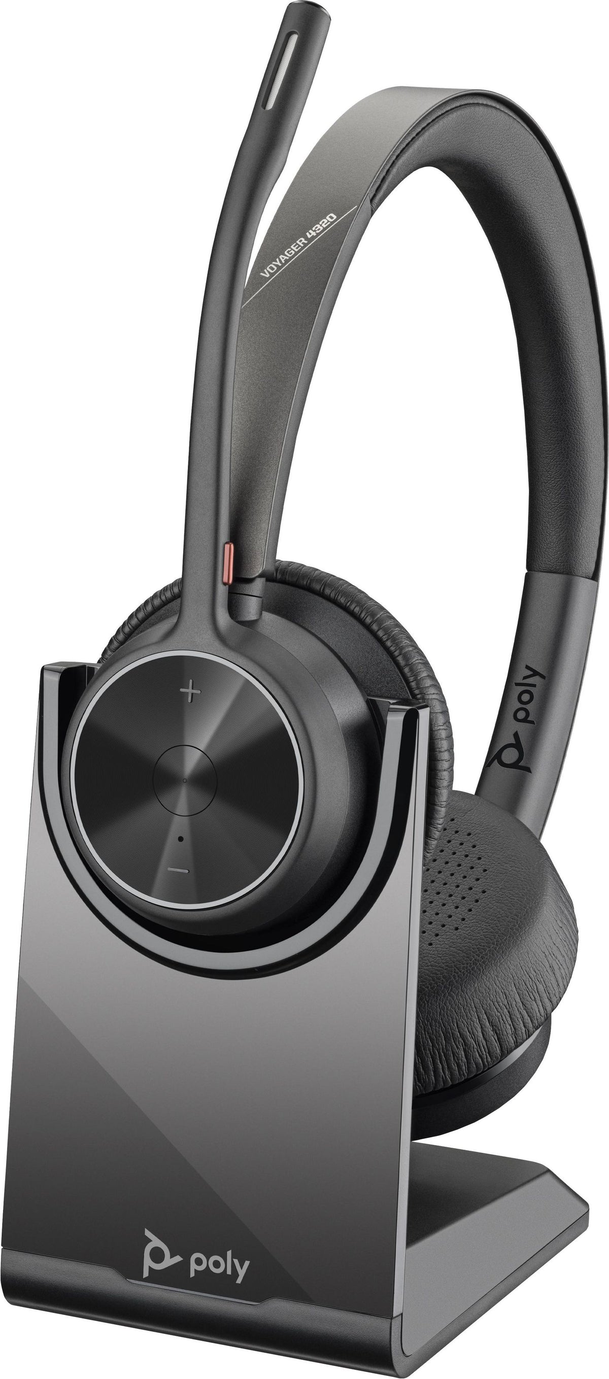 Auriculares Inalámbricos Poly Voyager 4320 + Adaptador BT700 + Base de Carga/ con Micrófono/ Bluetooth/ Negros