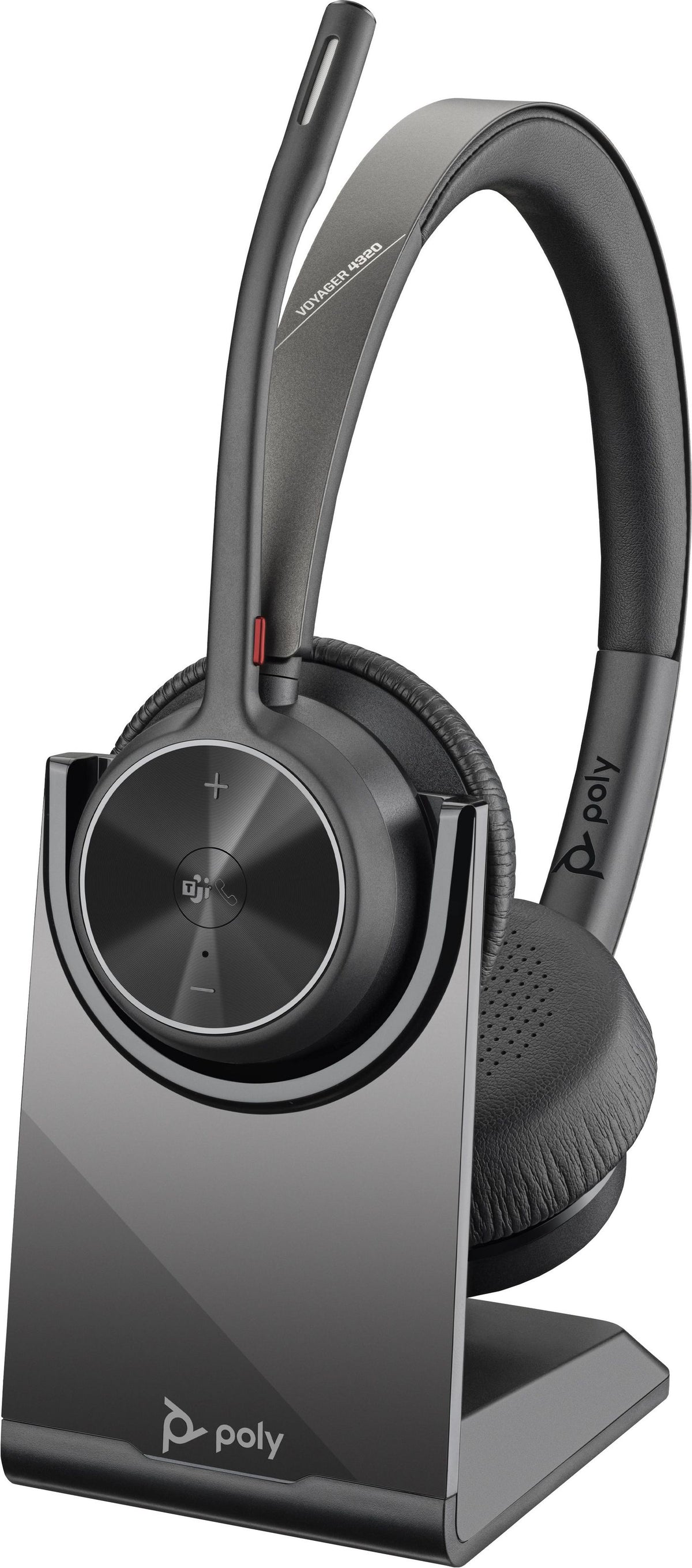 Auriculares Inalámbricos Poly Voyager 4320-M para Microsoft Teams + Adaptador BT700 + Base de Carga/ con Micrófono/ Bluetooth/ Negros