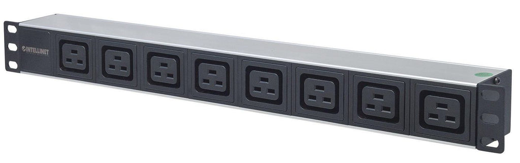 Intellinet 163613 unidad de distribución de energía (PDU) 8 salidas AC 1U Negro, Plata