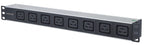 Intellinet 163613 unidad de distribución de energía (PDU) 8 salidas AC 1U Negro, Plata