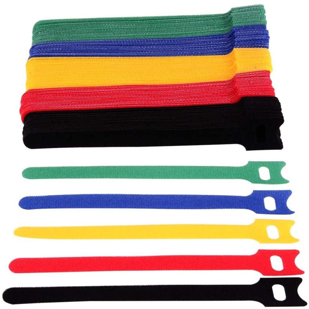 Techly 109528 presilla Soporte de sujeción de cables Velcro Multicolor 10 pieza(s)