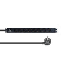 Lanview LVR-3MSCH-LIC-SCH8 unidad de distribución de energía (PDU) 8 salidas AC 1U Negro