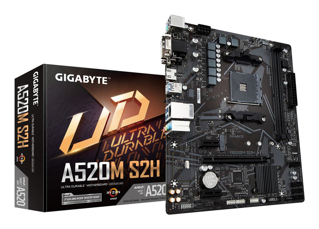 GIGABYTE A520M S2H placa base AMD A520 Zócalo AM4 micro ATX
