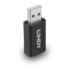 Lindy 71263 cambiador de género para cable USB Type A Negro