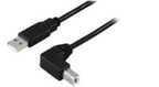 Microconnect USBAB2ANGLE10 cable USB USB 2.0 10 m USB A USB B Negro
