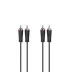 Hama 00205258 cable de audio 3 m 2 x RCA Negro