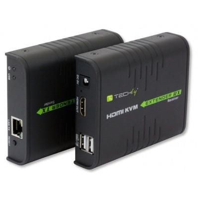Techly IDATA-HDMI-KVM2 extensor KVM Transmisor y receptor