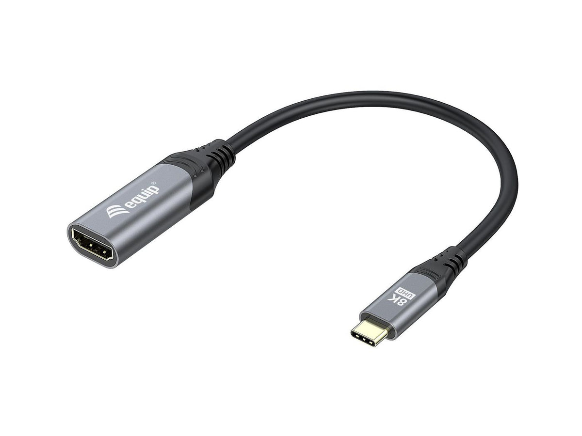 Equip 133492 adaptador de cable de vídeo 0,15 m USB Tipo C Negro, Gris