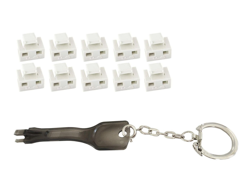 Microconnect MC-RJ45PORTBLOCK-W bloqueador de puerto RJ-45 Blanco 10 pieza(s)