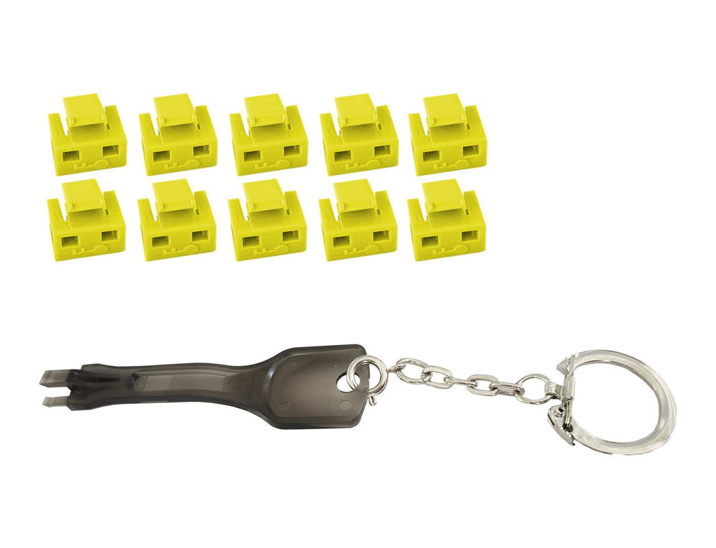 Microconnect MC-RJ45PORTBLOCK-Y bloqueador de puerto RJ-45 Amarillo 10 pieza(s)