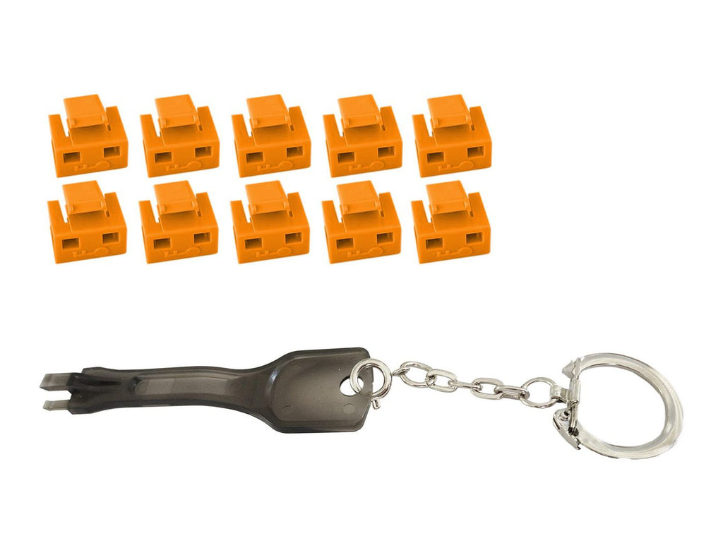 Microconnect MC-RJ45PORTBLOCK-O bloqueador de puerto RJ-45 Naranja 10 pieza(s)