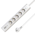 Microconnect MC-GRU00515WS-USB base múltiple 1,5 m 5 salidas AC Interior Blanco