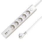 Microconnect MC-GRU00515WS-USB base múltiple 1,5 m 5 salidas AC Interior Blanco