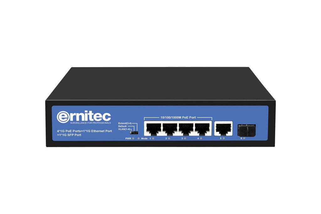 Ernitec ELECTRA-U04-1GB-60W switch No administrado Gigabit Ethernet (10/100/1000) Energía sobre Ethernet (PoE)