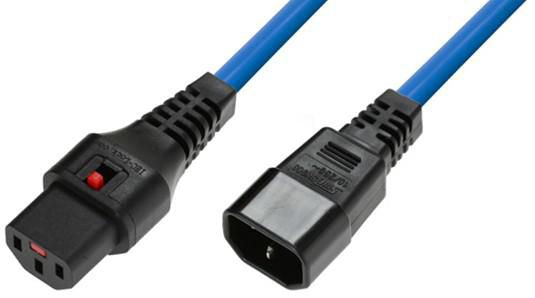 Microconnect MC-C13C14LOCK-1MB cable de transmisión Azul 1 m C13 acoplador C14 acoplador