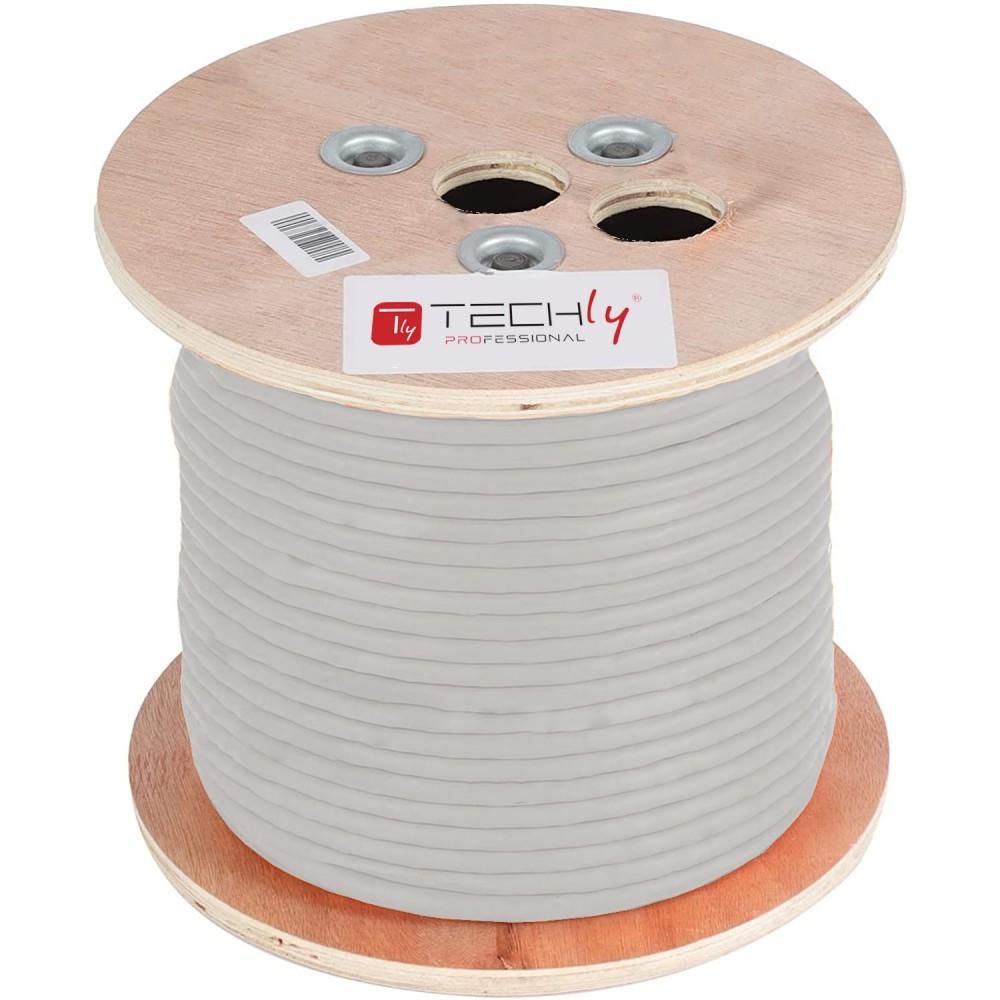 Techly ITP-C6A-FLS305 cable de red Gris 305 m Cat6a S/FTP (S-STP)