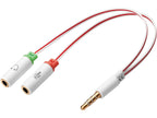 Sandberg 508-59 cable de audio 0 m 3,5mm TRS Blanco