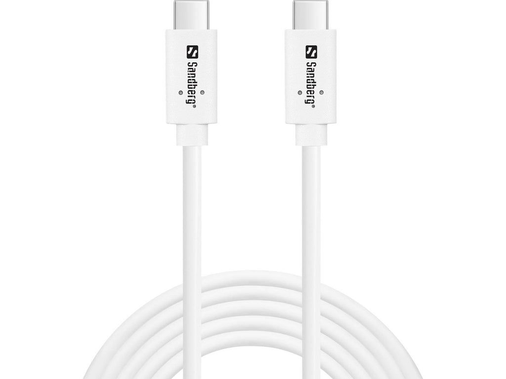 Sandberg 136-54 cable USB USB 3.2 Gen 2 (3.1 Gen 2) 200 m USB C 10 Gbit/s 100 W Blanco