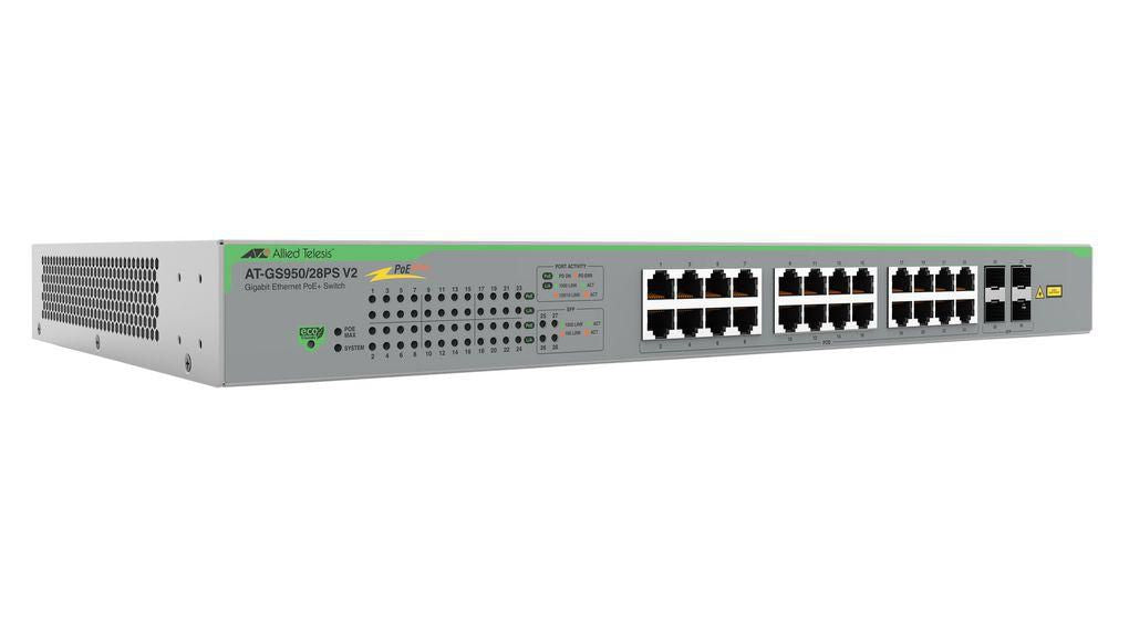 Allied Telesis AT-GS950/28PSV2-50 switch No administrado Gigabit Ethernet (10/100/1000) Energía sobre Ethernet (PoE) Gris