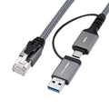 Microconnect MC-RJ45USBC-02 cambiador de género para cable USB C RJ45 Negro
