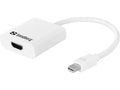 Sandberg 508-29 adaptador de cable de vídeo Mini DisplayPort Blanco