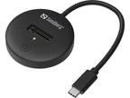 Sandberg 136-47 base de conexión para disco duro USB Tipo C Negro