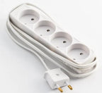 Microconnect GRUELU4H015 base múltiple 1,5 m 4 salidas AC Interior Blanco