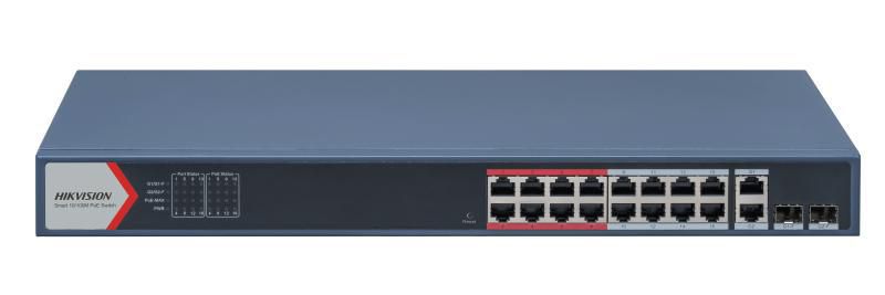 Hikvision 16 Port Fast Ethernet Smart DS-3E1318P-EI(B)