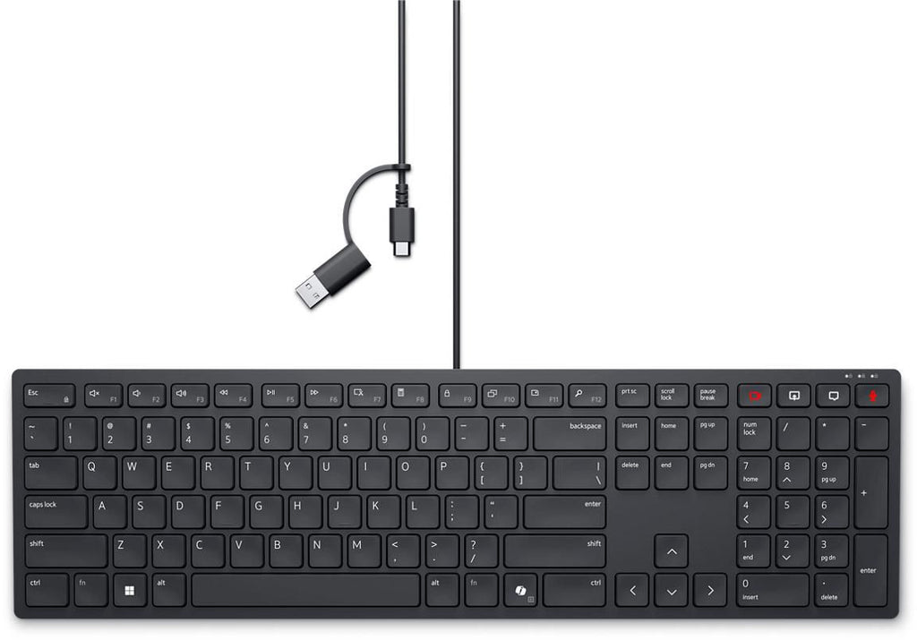 DELL KB525C teclado Oficina USB Ucranio Negro