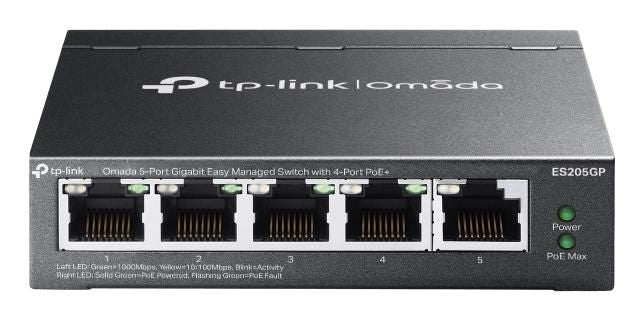 Switch TP-Link Omada ES205GP 5 Puertos/ RJ-45 10/100/1000/ PoE+