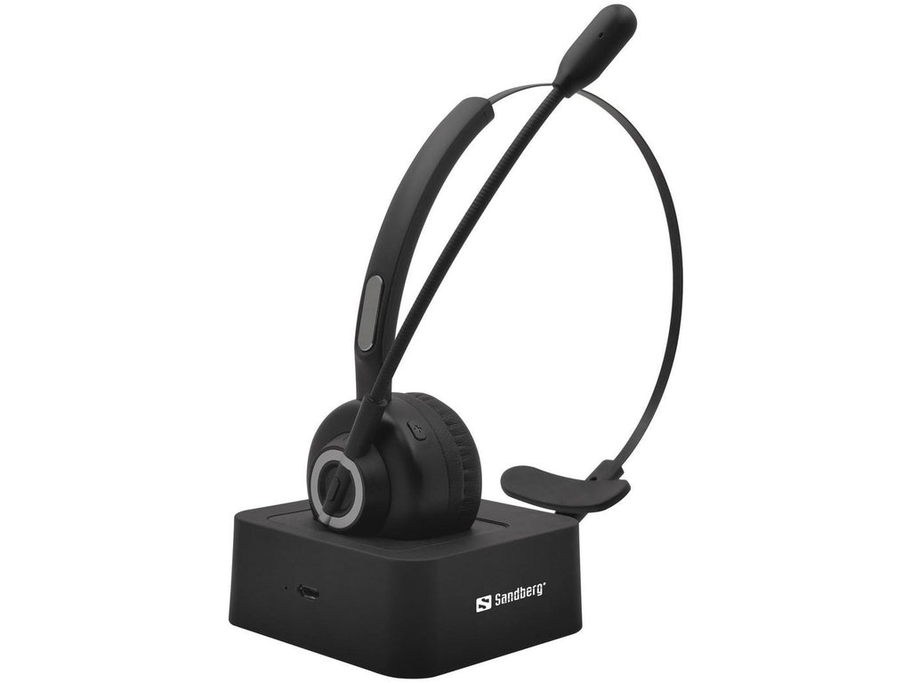 Sandberg 126-06 auricular y casco Auriculares Inalámbrico Diadema Oficina/Centro de llamadas Negro