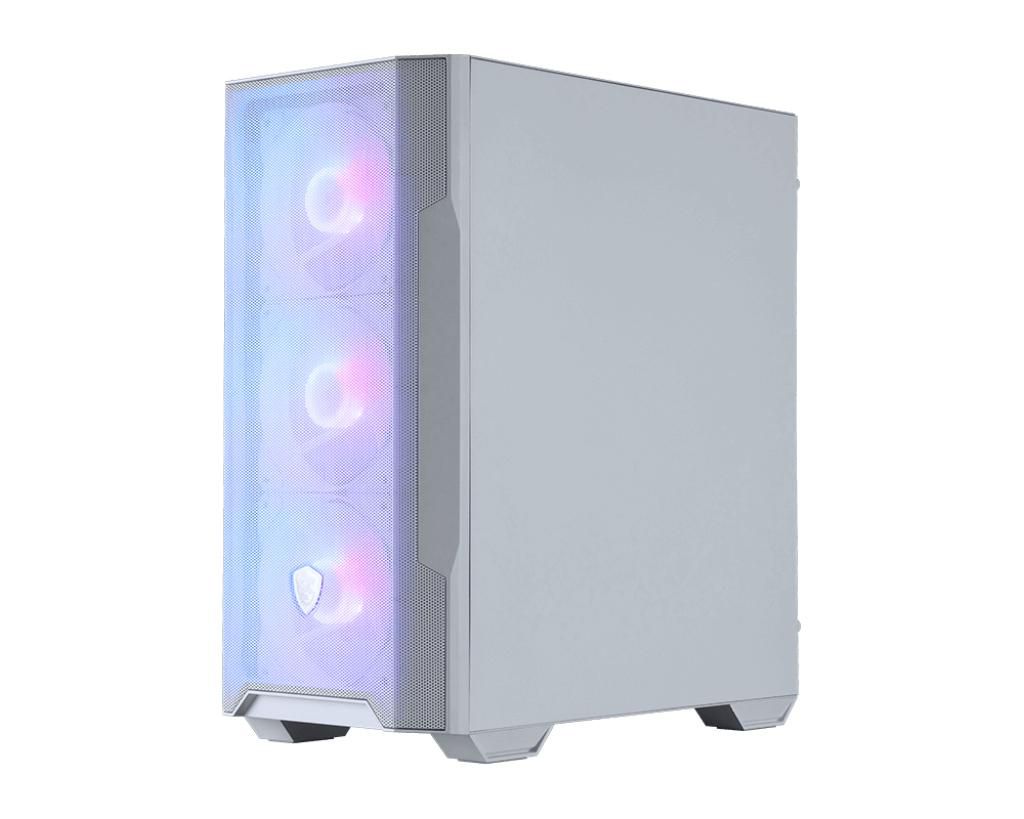 MSI MAG Forge M100R Micro Torre Transparente, Blanco