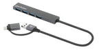 Manhattan 181006 base para portátil y replicador de puertos USB 3.2 Gen 1 (3.1 Gen 1) Type-A Gris