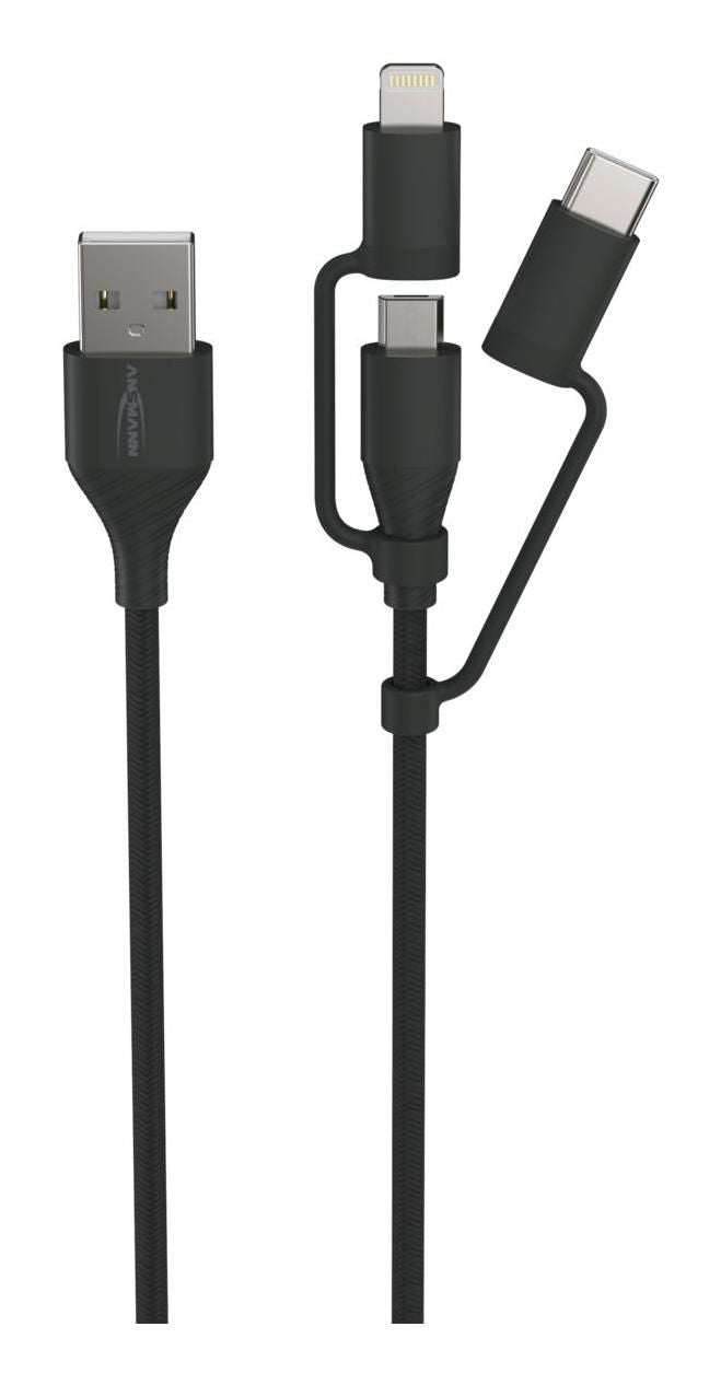 Ansmann Cable-Usb-To-3In1-120Cm-Cb 1700-0136