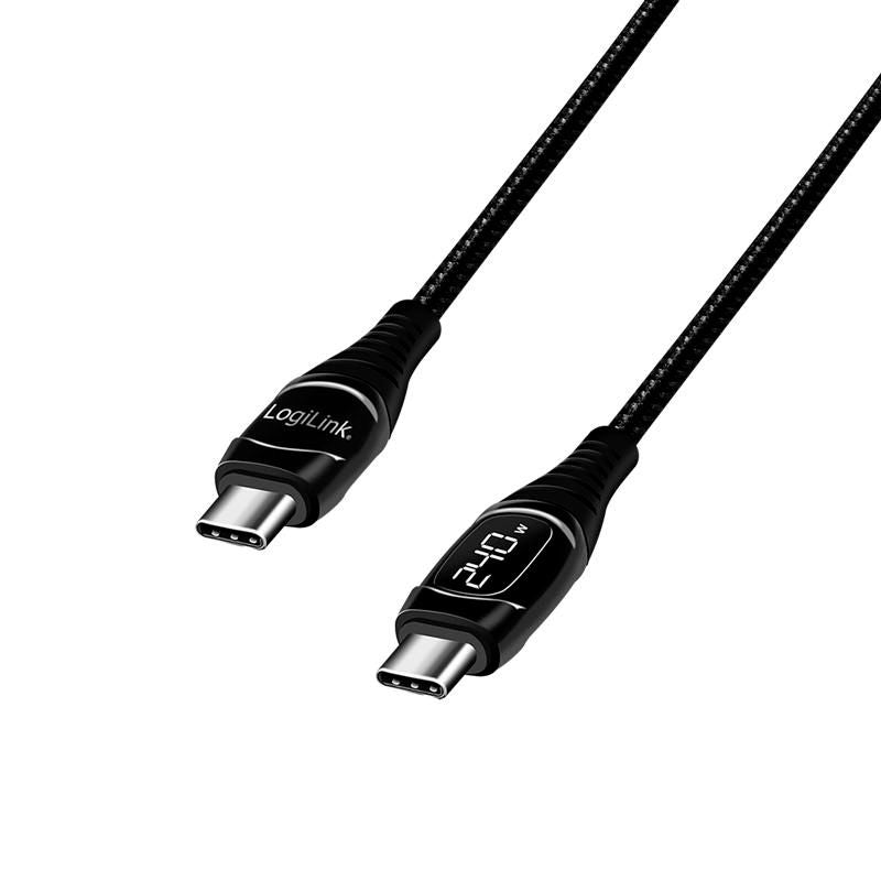 LogiLink CU0185 cable USB USB 2.0 2 m USB C 0,48 Gbit/s 240 W Negro