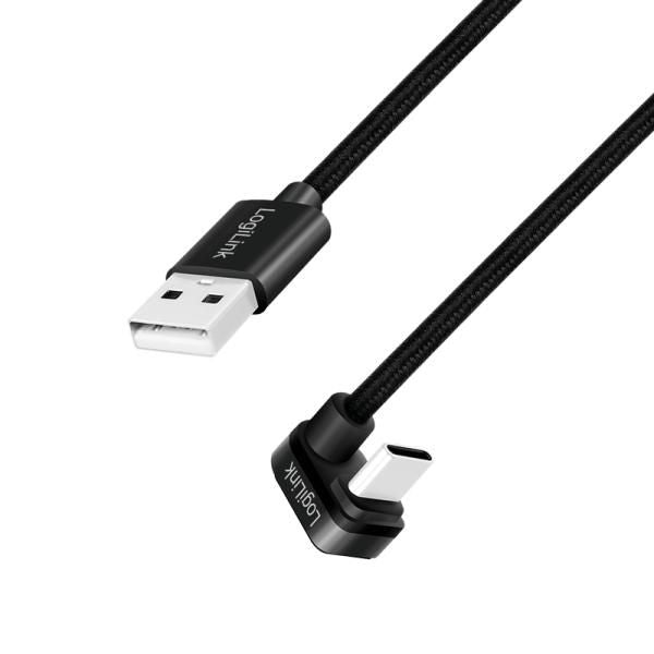 LogiLink CU0192 cable USB USB 2.0 1 m USB A USB C 0,48 Gbit/s 60 W Negro