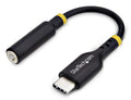 StarTech.com USBCAUDIO2 cable de audio 0,127 m USB Type-C 2.0 Negro