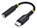 StarTech.com USBCAUDIO2 cable de audio 0,127 m USB Type-C 2.0 Negro