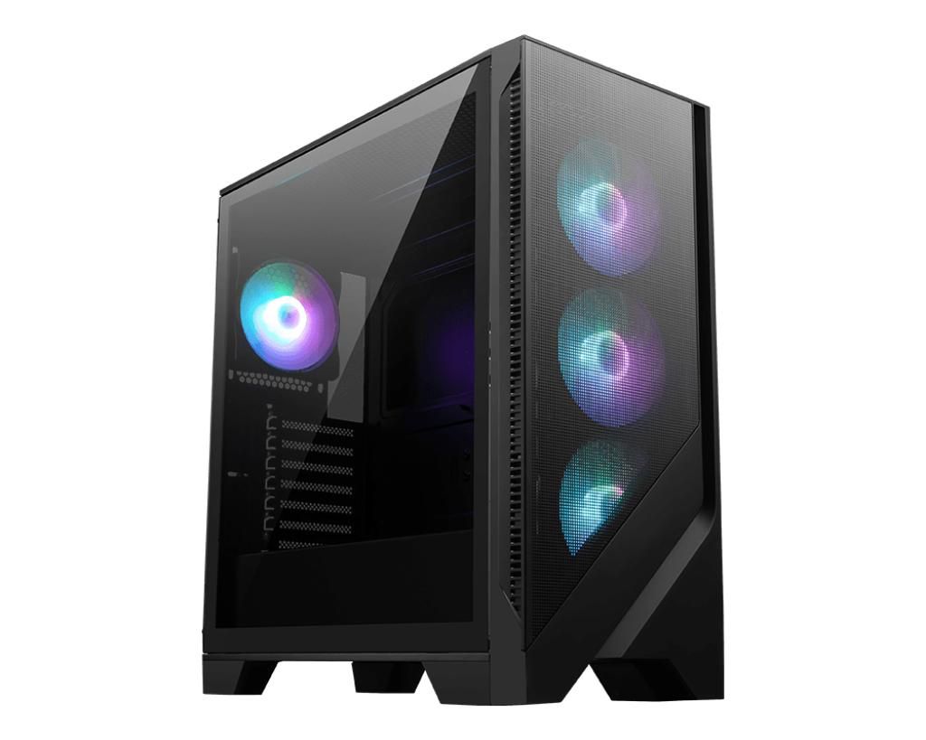 MSI MAG FORGE 321R AIRFLOW carcasa de ordenador Midi Tower Negro, Transparente