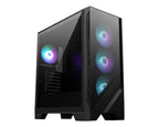 MSI MAG FORGE 321R AIRFLOW carcasa de ordenador Midi Tower Negro, Transparente
