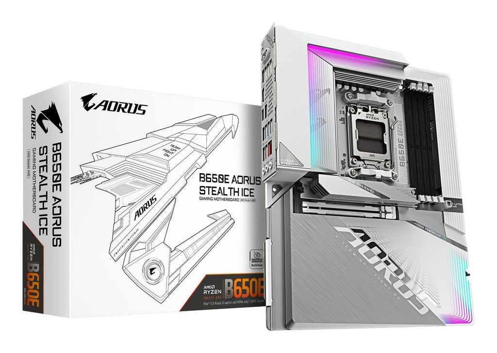 GIGABYTE B650E AORUS STEALTH ICE placa base AMD B650 Zócalo AM5 ATX