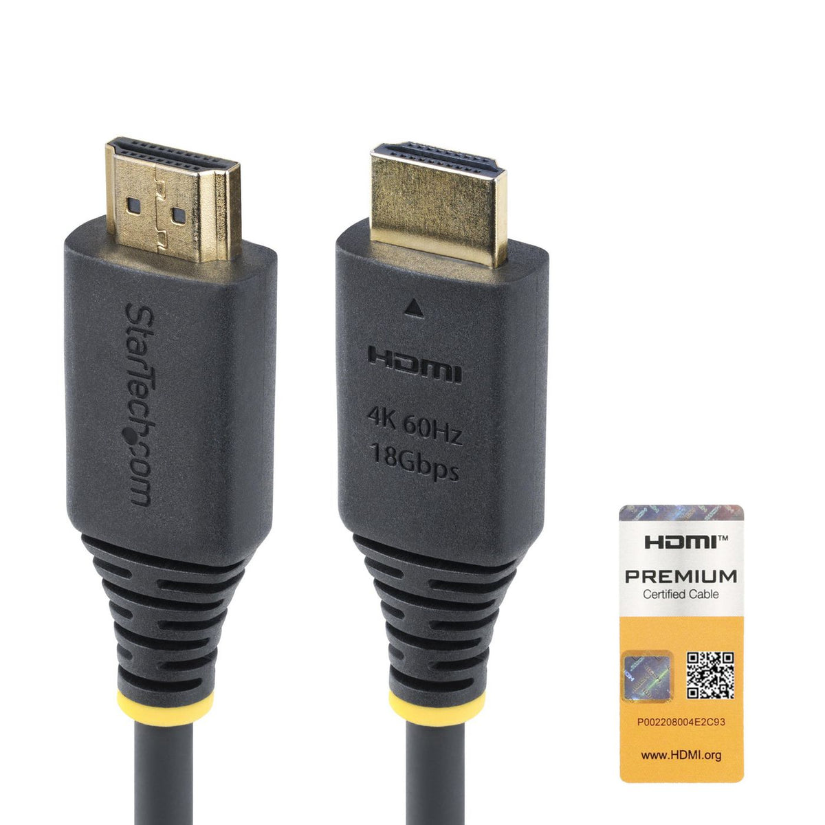 StarTech.com HDMI2-CABLE-4K60-2M cable HDMI HDMI tipo A (Estándar) Negro