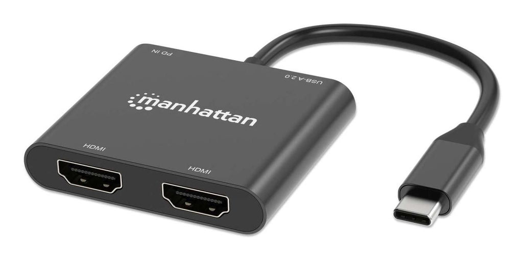Manhattan 154321 adaptador de cable de vídeo 0,15 m USB Tipo C 2 x HDMI