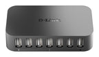 D-Link DUB-H7 USB 2.0 Type-B 480 Mbit/s Negro