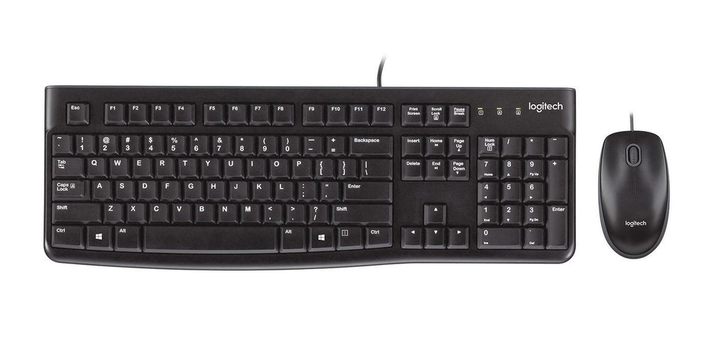 Logitech MK120 teclado Ratón incluido USB QWERTY Nórdico Negro