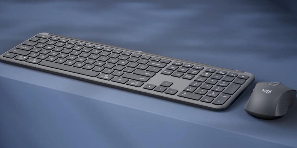 Logitech Signature Slim MK950 for Business teclado Ratón incluido Oficina RF Wireless + Bluetooth QWERTZ Alemán Grafito