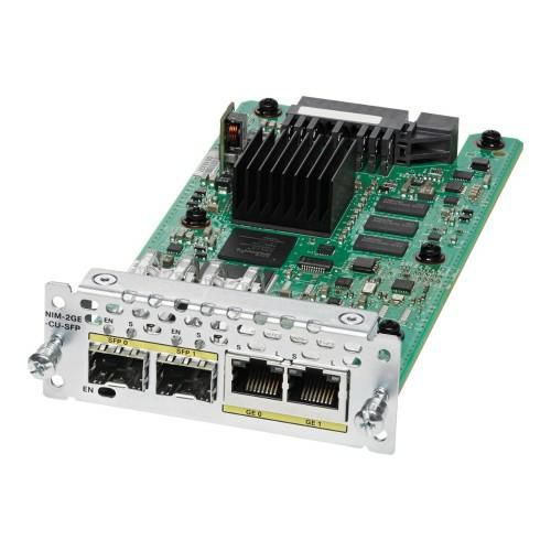 Cisco 2-port GE WAN NIM, dual-mode NIM-2GE-CU-SFP-RFB – Reacondicionado