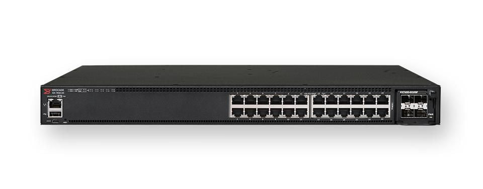 Brocade RUCKUS 24-port 1 GbE switch ICX7450-24-RFB – Reacondicionado