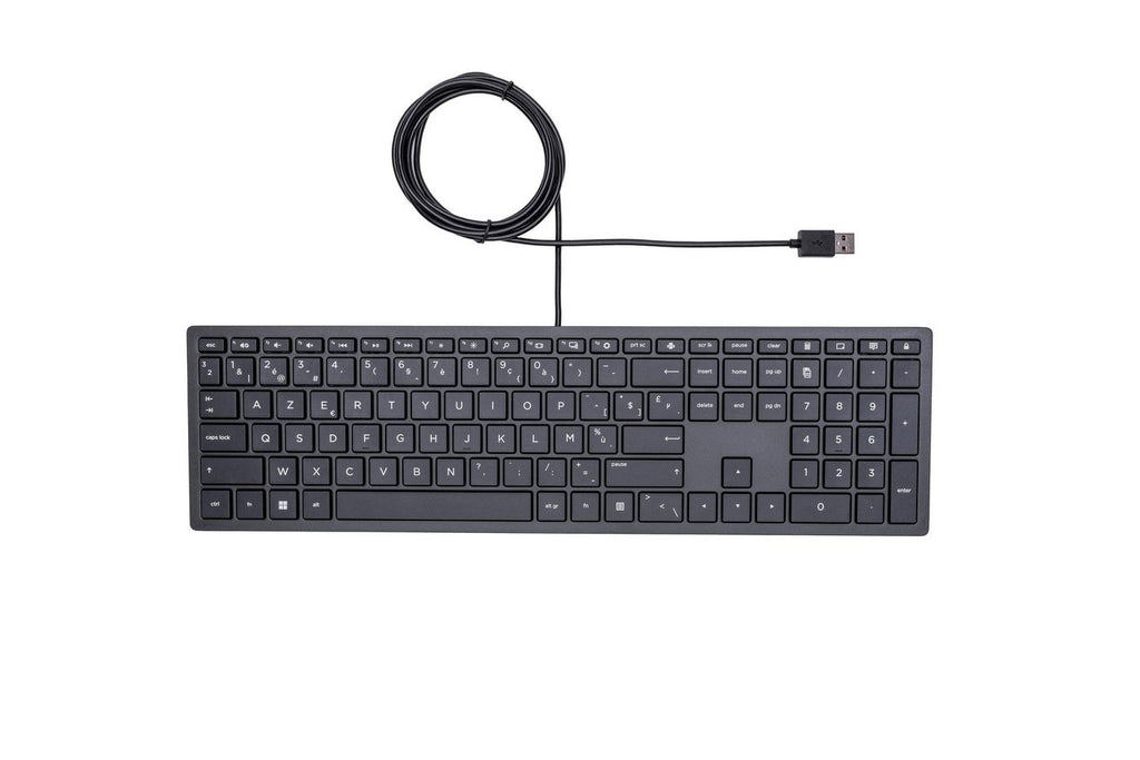 HP Pavilion Wired Keyboard 300 teclado Oficina USB AZERTY Belga Negro